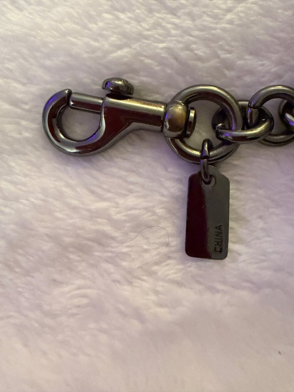 Coach RARE Rexy Dinosaur Leather Keychain With Floral Print & Faux Fur MOHAWK Ha - Picture 5 of 6